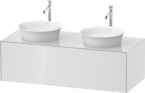 Duravit Waschtischunterschrank White Tulip in Weiß Hochglanz, Wandmontage, B/T/H: 130 x 55 x 40,8 cm - Bild 1