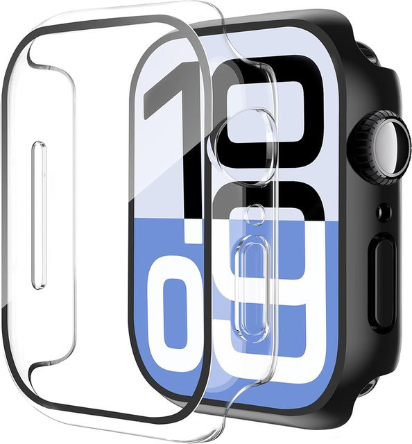 NYFundas Gehäuseabdeckung Apple Watch, Schwarz, Transparent, Unisex - Bild 1