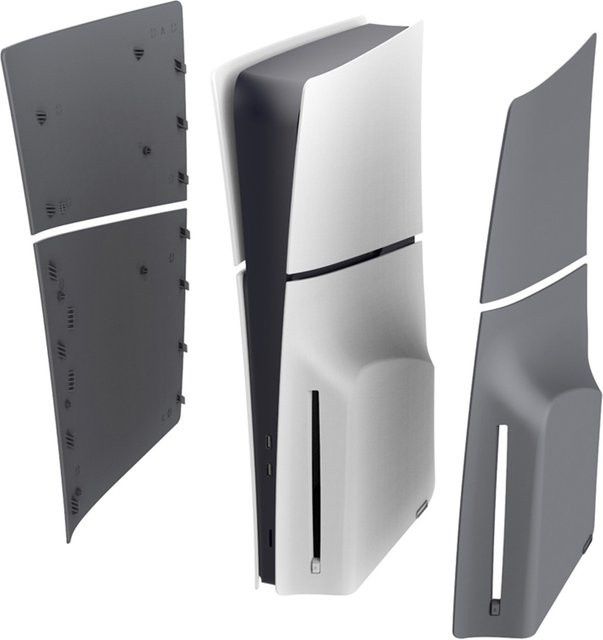 LAIMANEI ABS Hartschalen-Ersatzfrontplatte in Weiß als kratzfeste Konsolenabdeckung für PlayStation PS5 Slim Disc Edition - Bild 1