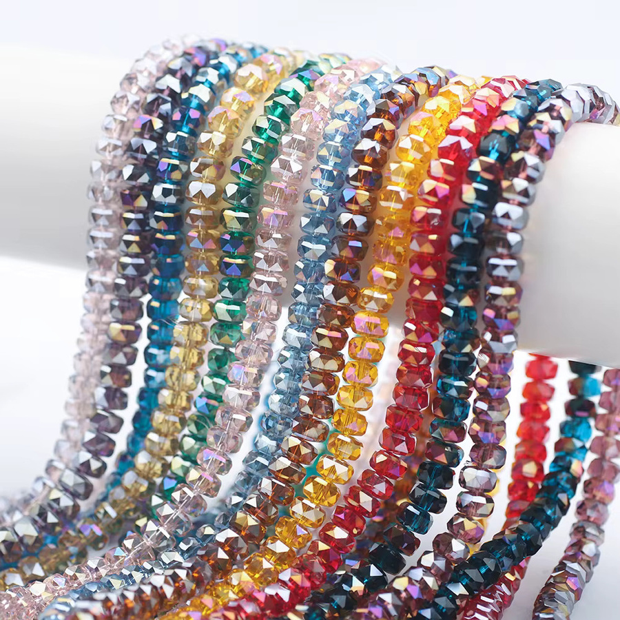 ZHUBI Kristallglas-Radperlen, AB-Farbe, 5x8mm, Bunt, Unisex - Bild 3