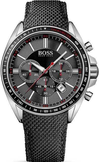 Hugo Boss Chronograph, Quarz, Edelstahl, 46 mm, schwarz, Herren - Bild 1