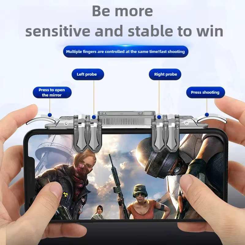 Z06 6-Finger Handy Gamepad Joystick Controller für PUBG mit ABS-Tasten und Spiel-Triggern für iOS und Android - Bild 4