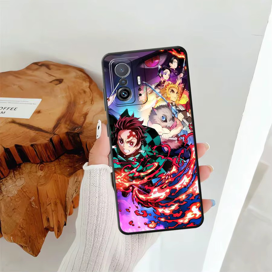Schwarze weiche Handyhülle mit Anime D-Demon S-Slayer Design für Xiaomi Mi 13 14 15 Pro 10T 11T 12T Pro 11 12 13 Lite 12X - Bild 2