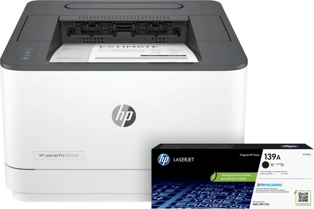 HP LaserJet Pro 3002dw Schwarz mit einem zusätzlichen schwarzen Toner - Bild 1