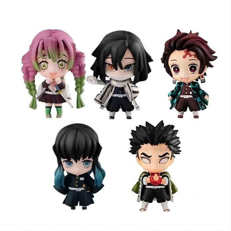 Bandai Demon Slayer Anime Figuren Set aus Kunststoff, mehrfarbig, Raumdekoration - Bild 1