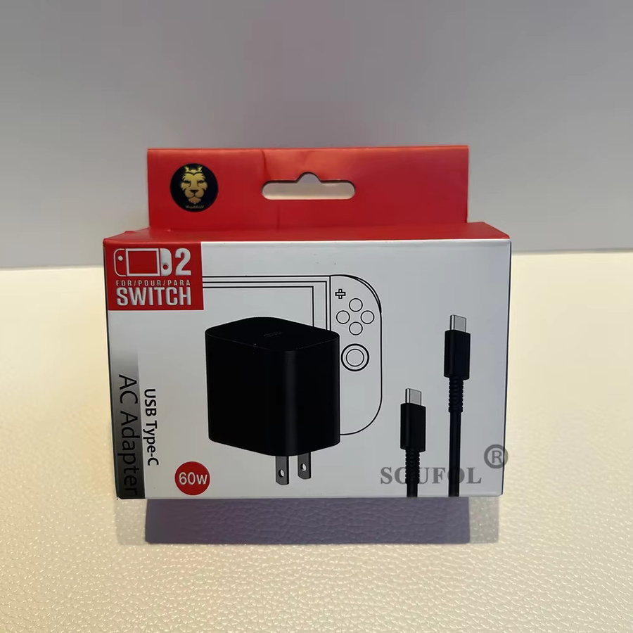 MBCHIPSTAR 60 W AC Adapter USB Ladegerät für Nintendo Switch und Steam Deck mit USB-C und USB-A, Schwarz - Bild 4