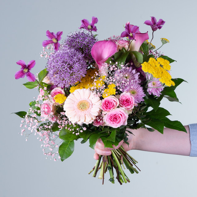 BLUME2000 Bouquet Multicolor Purple Yellow Lightpink Größe L - Bild 1