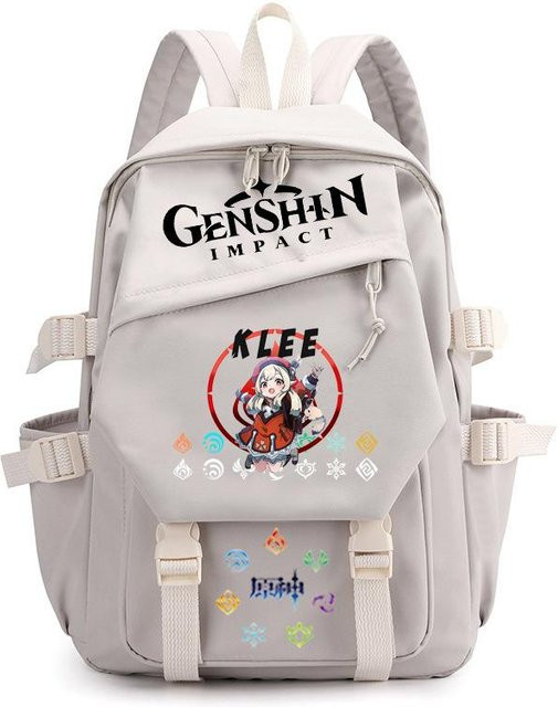 3-teiliges Schulrucksack-Set für Schüler in Grau aus Oxford-Stoff mit großem Fassungsvermögen inklusive Schultergurt und Federmäppchen - Bild 1