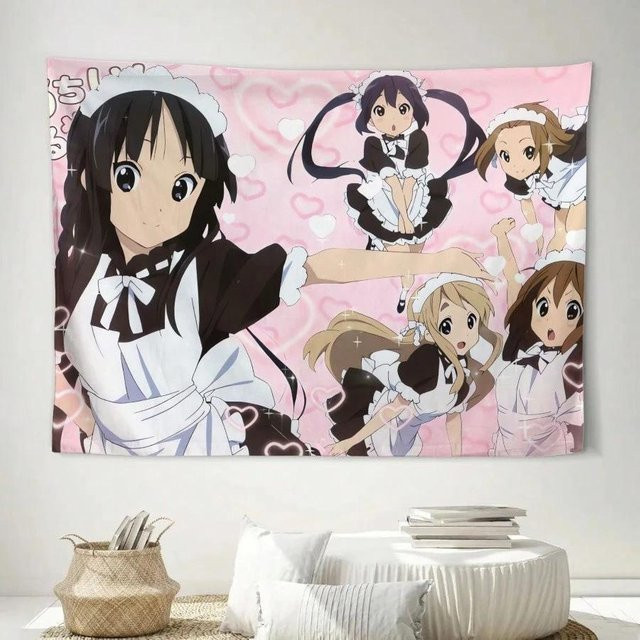 JMG Household Supplies Anime Maid Wandteppich K-On! Maid Cafe Design aus Polyester, Mehrfarbig, Breite: 60 cm, Höhe: 40 cm - Bild 1