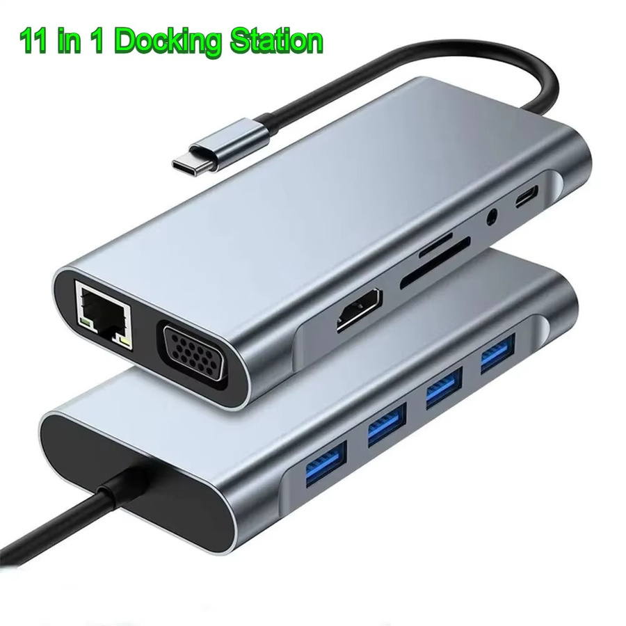 MZX 11-in-1 USB-C Dockingstation mit 4K HDMI, Ethernet/LAN und USB-C Anschlüssen für PC und Laptop - Bild 2