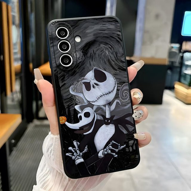The Nightmare Before Christmas Handyhülle für Samsung Galaxy A-Serie in Schwarz, stoßfeste weiche Schutzhülle - Bild 1