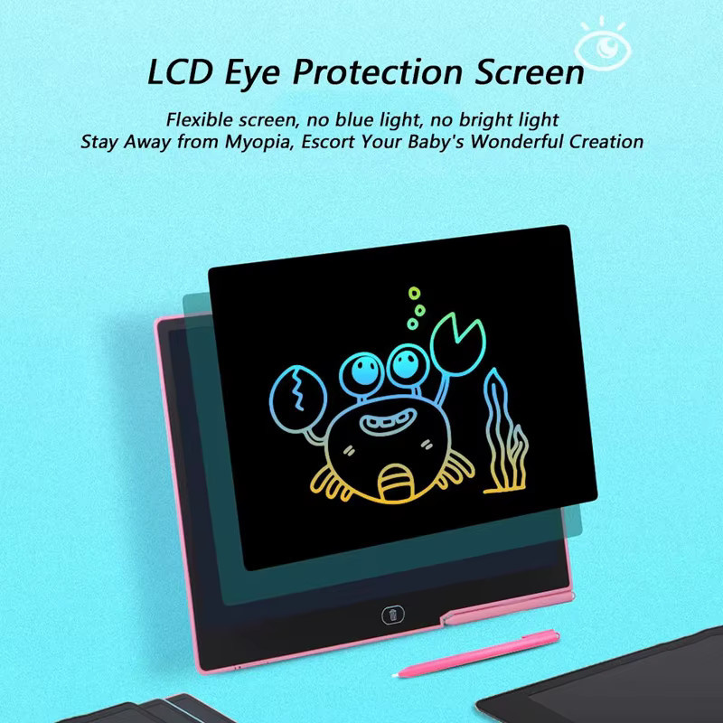 WDSZKMYF LCD Kinder Zeichnung Tablet, elektronische Gekritzel Schreibtafel, aufladbar - Bild 2