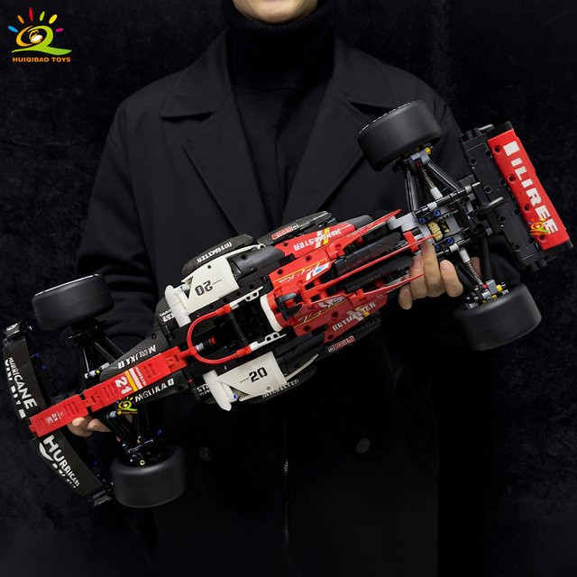 HUIQIBAO Racing Sportwagen Bausteine Set, 1:8, Rot - Bild 1