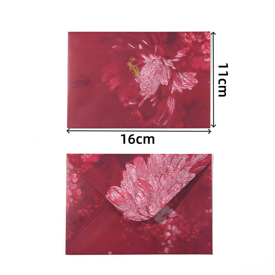 20-teiliges Einladungsset Frühlings-Wolken- und Träume-Design mit Vintage-Umschlägen im ästhetischen chinesischen Stil, mehrfarbig - Bild 2