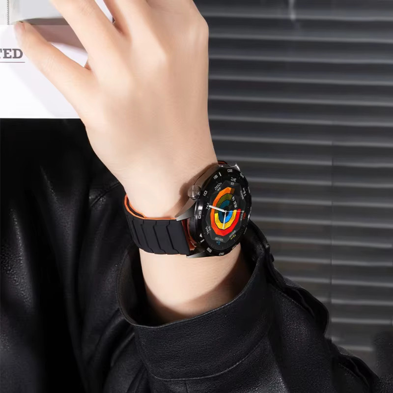 Uhrenarmband Silikon, magnetisch, Schwarz, Unisex - Bild 2