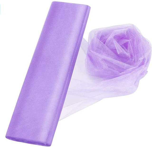 Tüllstoff Rolle Taro Lila für Dekoration und DIY-Handwerk, Breite: 1,6 m, Länge: 18 m - Bild 1
