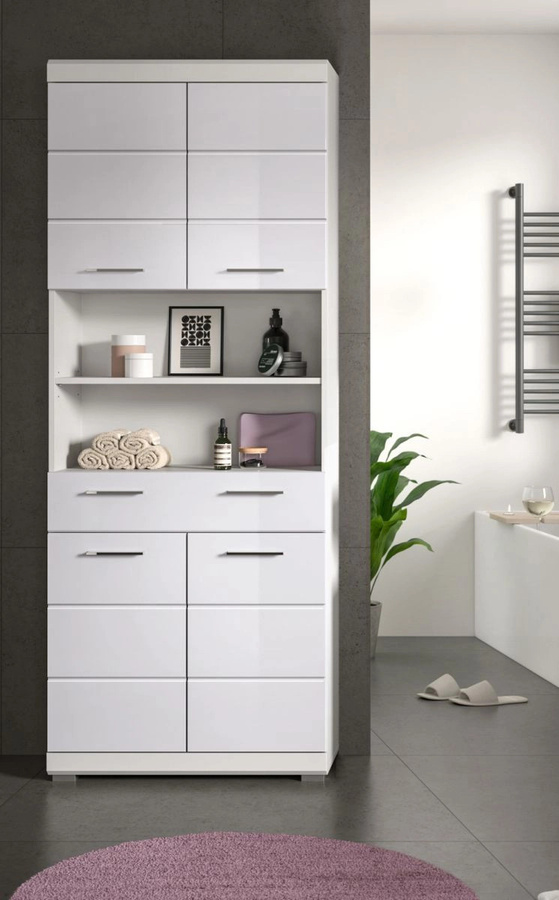 Inn.Furn Badezimmer Hochschrank Shawn in Weiß Hochglanz, B/H: 74 x 191 cm - Bild 3
