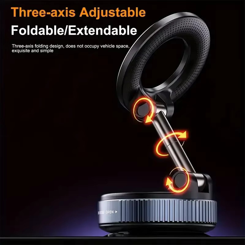 MagSafe magnetischer Autotelefonhalter in Weiß mit 360 Grad Rotation und starker Adsorption - Bild 4