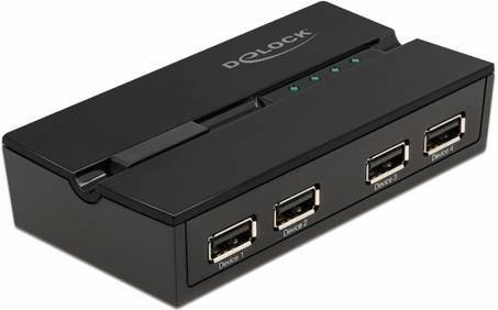 Delock USB 2.0-Umschalter für 4 Peripheriegeräte Schwarz (11494) - Bild 2