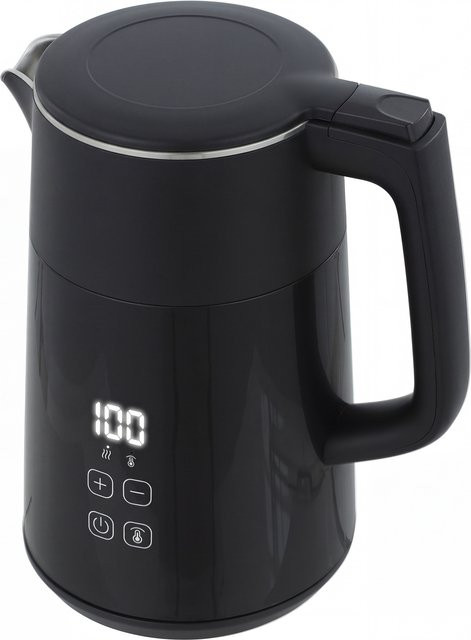 HOMCOM Elektrischer Wasserkocher Schwarz mit LED-Display, 1,7 l, 2200W, Warmhaltefunktion und automatischer Abschaltung - Bild 1