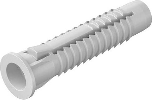 OBO Bettermann Universaldübel Weiß, Durchmesser: 8 mm, Länge: 40 mm, 100 Stück - Bild 1