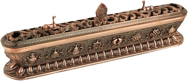 Kesoto Chinesisches Räuchergefäß aus Metall in Gold für orientalische Meditation und Tischdekoration - Bild 1