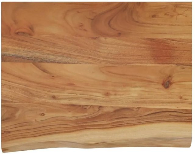 vidaXL Wandregal aus Akazien-Massivholz in Braun, Rechteckig mit Baumkante, B: 40 cm, H: 30 cm, T: 3,8 cm - Bild 1
