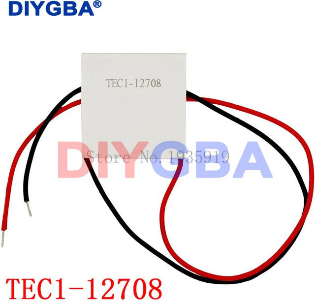DNIGEF TEC1-12708 Thermoelektrisches Peltier-Kühlmodul mit Kühlplatte, 12 V 8 A, 40 x 40 mm - Bild 1