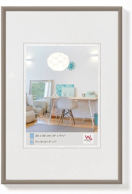 Walther Design New Lifestyle Kunststoff Bilderrahmen Stahl Grau, B: 42 cm, H: 59,4 cm - Bild 1