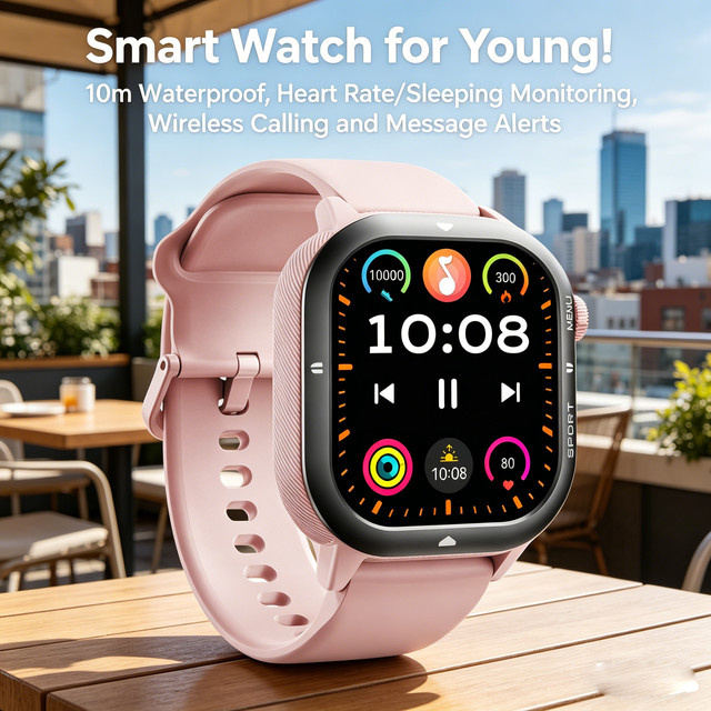 LEADOYS Smartwatch, Silikon, Damen - Bild 1