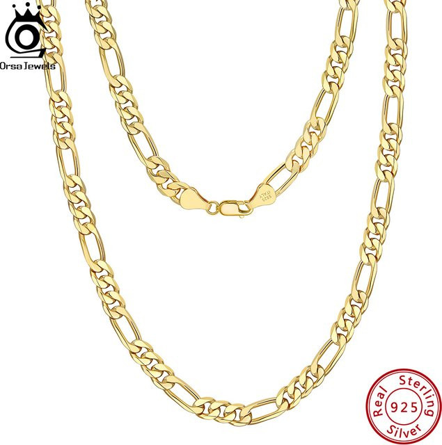 ORSA JEWELS Figaro-Kette, 925 Silber, Unisex, 40-60 cm - Bild 1