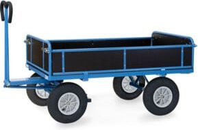 Fetra Handpritschenwagen 6455L in Blau mit Luft-Bereifung und 1000kg Tragkraft - Bild 1