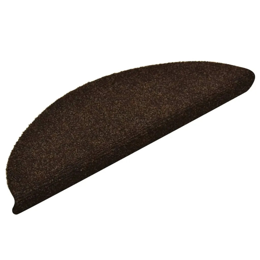 vidaXL 15-tlg. Selbstklebende Treppenmatten aus Nadelvlies in Dunkelbraun, rutschfest und schalldämpfend, B: 56 cm, T: 17 cm, H: 3 cm - Bild 2