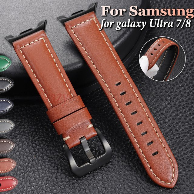 crazyband Uhrenarmband Leder, braun, Samsung Galaxy Watch7 Ultra 47mm - Bild 1