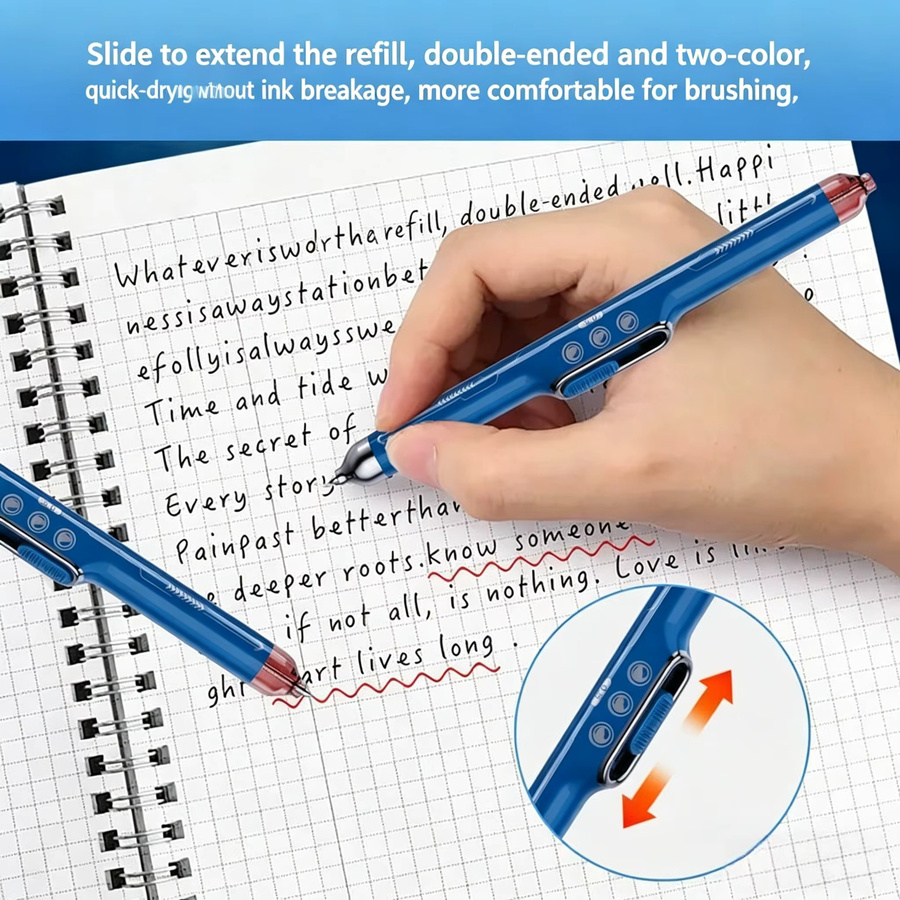 Phantom Submarine 2-in-1 Gelstift mit schwarz-roter, schnelltrocknender Tinte, 0,5 mm Stiftspitze für Schule und Notizen - Bild 4