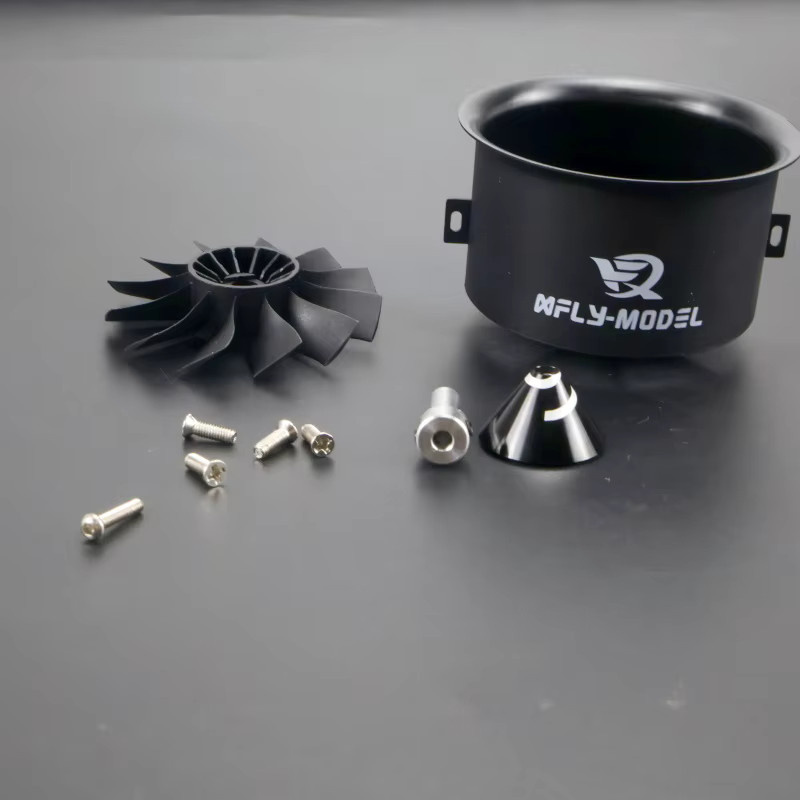 Xfly Model Edf 50 mm 12-Blatt-Culvert-Netzteil 2627-Kv4600 4 s externer rotierender bürstenloser Motor für Jet-Flugzeug-DIY-Lüfter - Bild 5