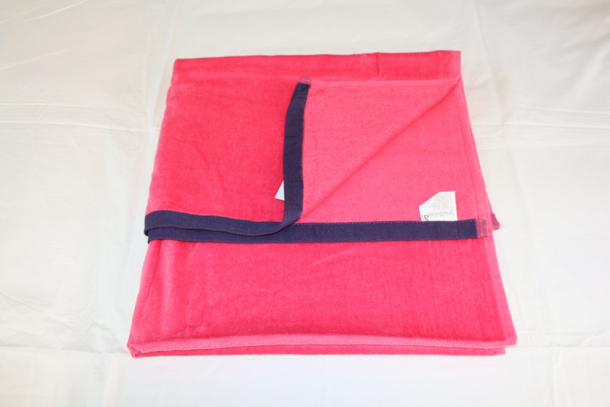 Strandtuch Sympathica in Pink aus Baumwolle, B/H: 90 x 160 cm - Bild 1