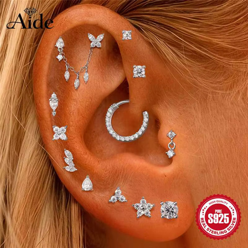AIDE Ohrstecker 925 Sterling Silber, Moissanit, Damen - Bild 2