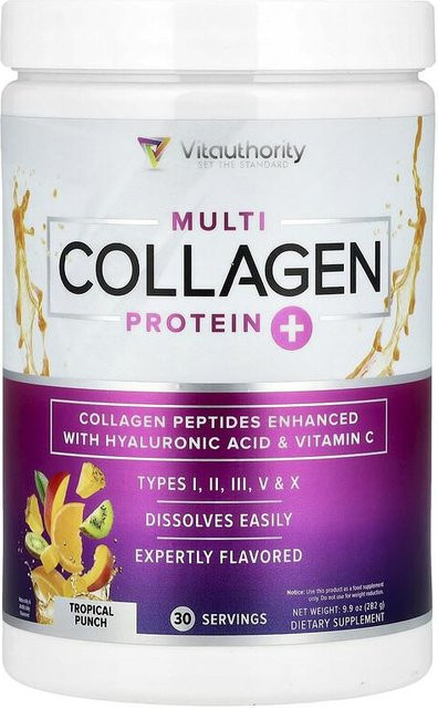 Rworld Wellness Multi-Kollagen-Protein+, Tropischer Punsch, 282 g - Bild 1