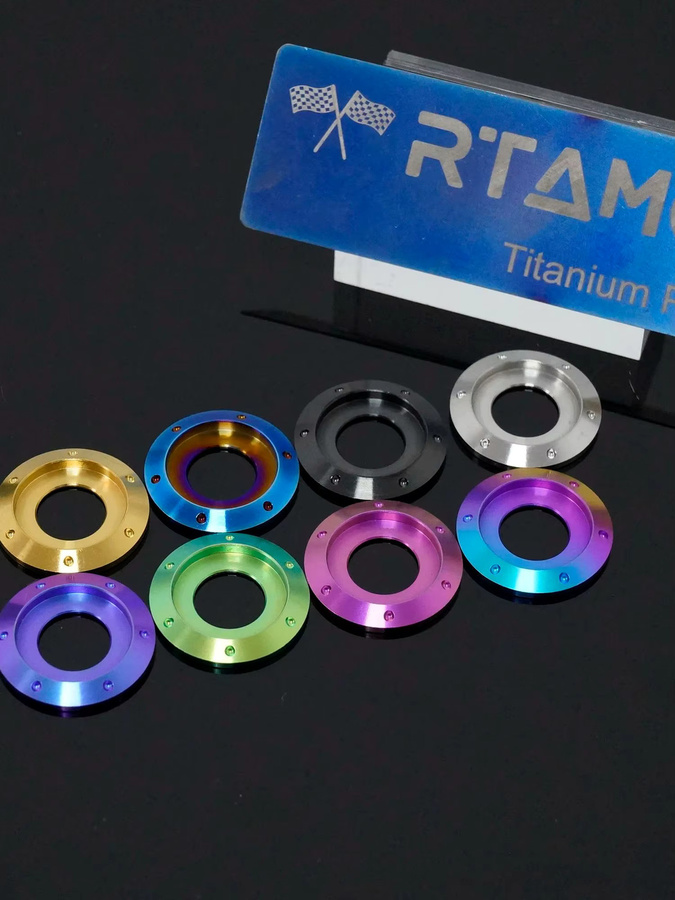 RTAMO Titan-Unterlegscheibe als Stufendichtung für Fahrrad, Motorrad und Auto in Gold/Mehrfarbig (1 Stück) - Bild 2