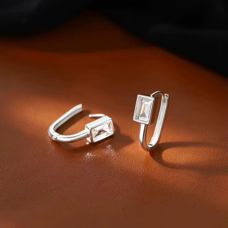 Reeti Ohrringe, 925 Silber, quadratisch, Damen - Bild 2