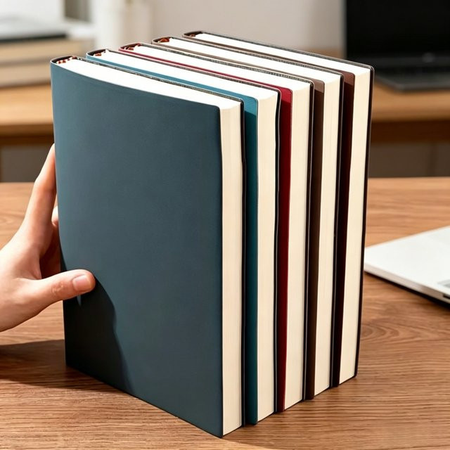 A5 Notizbuch aus blauem Kunstleder mit 120 Seiten und wasserdichtem Einband für Journaling und Büro - Bild 1