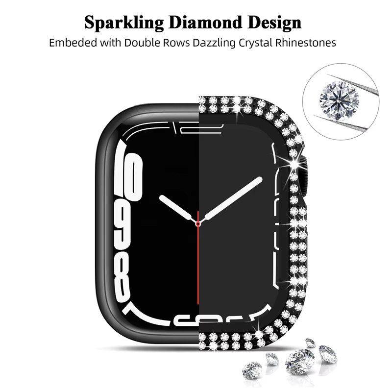 JBAILI Schutzhülle für Apple Watch, Bling Diamond, Damen - Bild 2