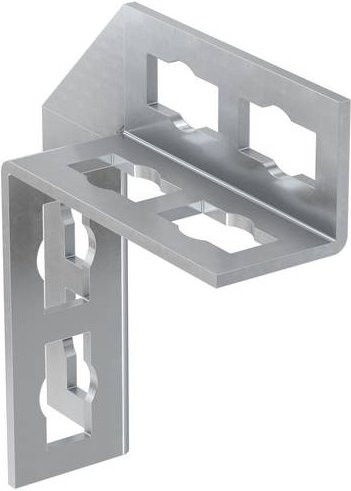 Fischer Universalwinkel aus verzinktem Stahl in Silber, 8 Stück - Bild 1