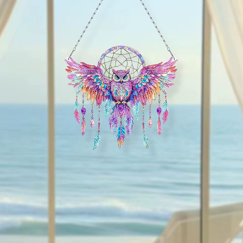 DIY Diamant Malerei Set Flügel Traumfänger in Mehrfarbig als Kunsthandwerk Ornamente - Bild 2