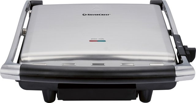 SILVERCREST Panini Maker SPM 2000 E2 aus Edelstahl und Aluminium in Silber - Bild 1