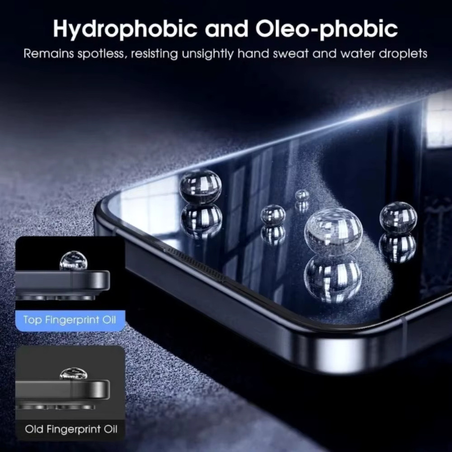 6-in-1 Displayschutz aus gehärtetem Glas mit Kameraobjektivschutz für iPhone 17 16 15 14 13 12 11 Pro Max und 17Air, transparent - Bild 6