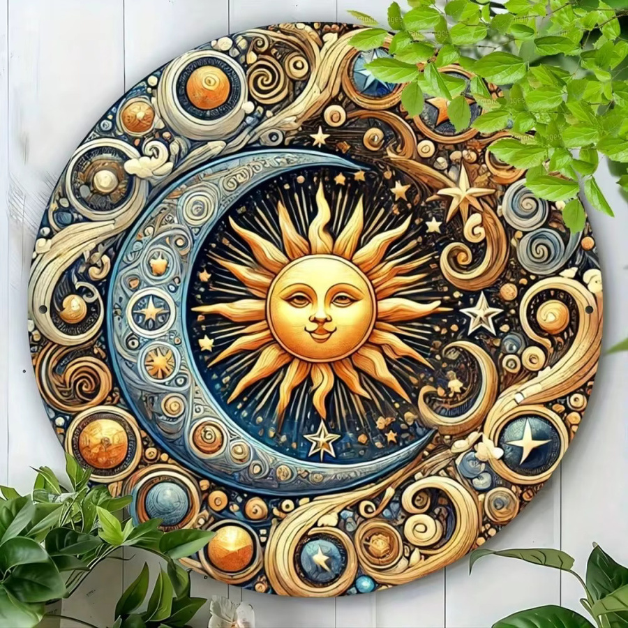 Hello Young Runde Wanddekoration aus Metall Frühlingssonne und Mond Durchmesser: 20,3 cm - Bild 5
