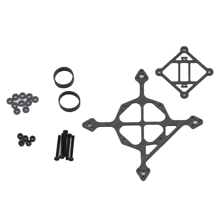 3K Carbonfaser-Bodenplatten-Rahmenkit für Mini-RC-Drohne, 75mm Radstand, Schwarz - Bild 2