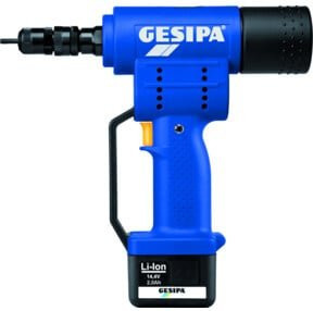 Gesipa Blindnietmuttern-Setzgerät FireBird in Blau mit 1 Li-Ion Akku 2 Ah und Ladegerät - Bild 1